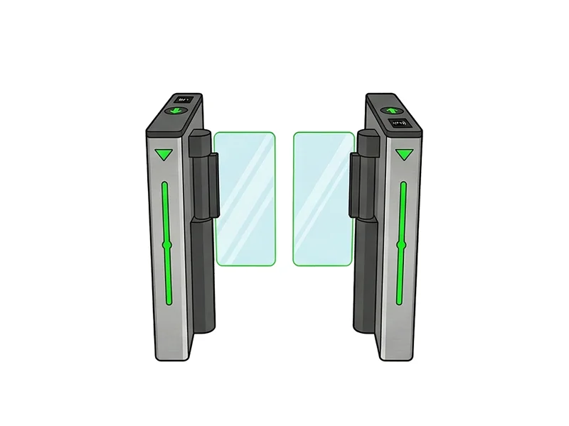 เครื่องกั้นแบบบานสวิง Gate Turnstile เครื่องกั้นทางเข้าออก MAX SOLUTION